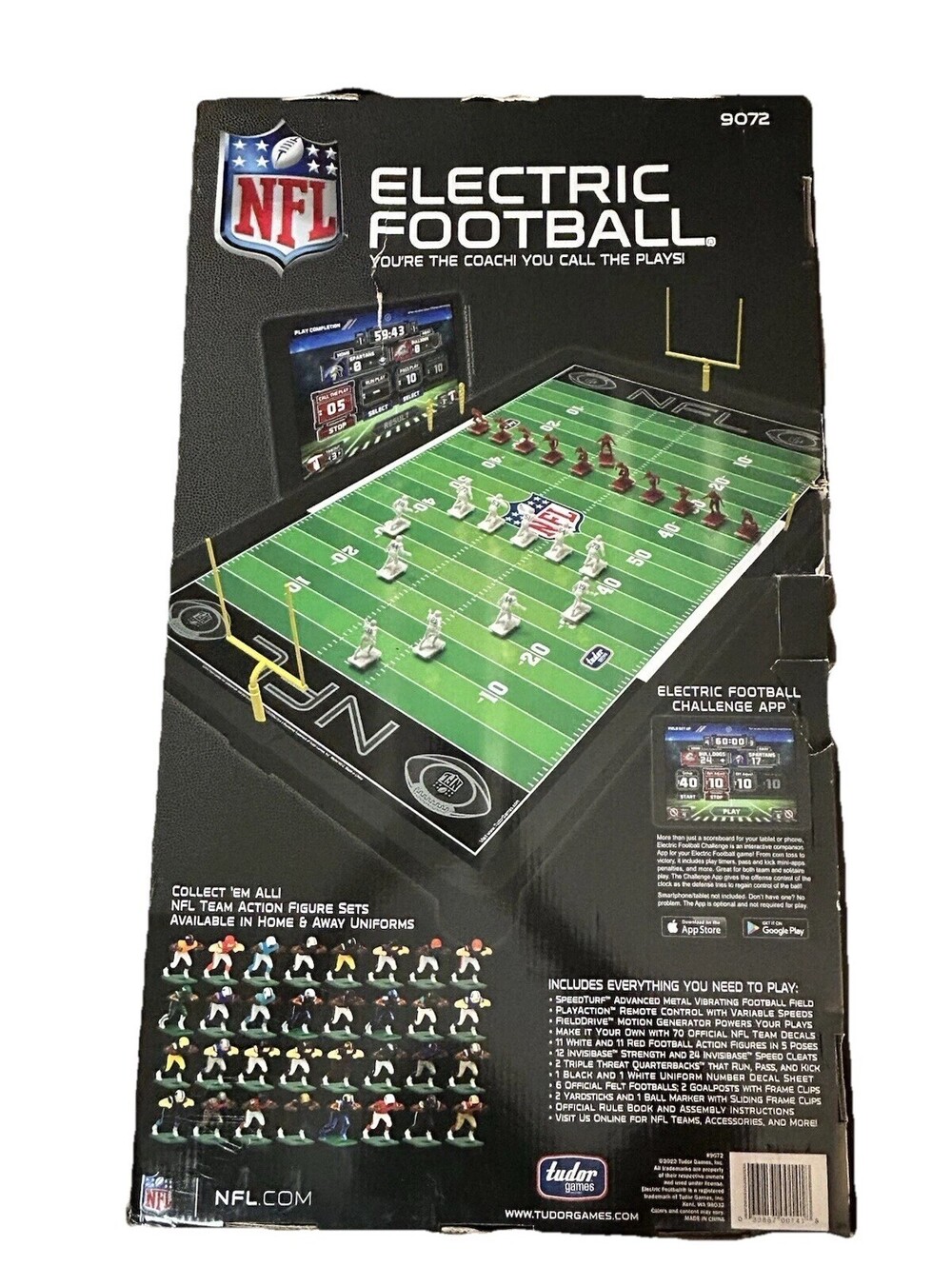 New Open Box - Tudor NFL Electric Football Game #9072  Oakland Raiders - TESTED!